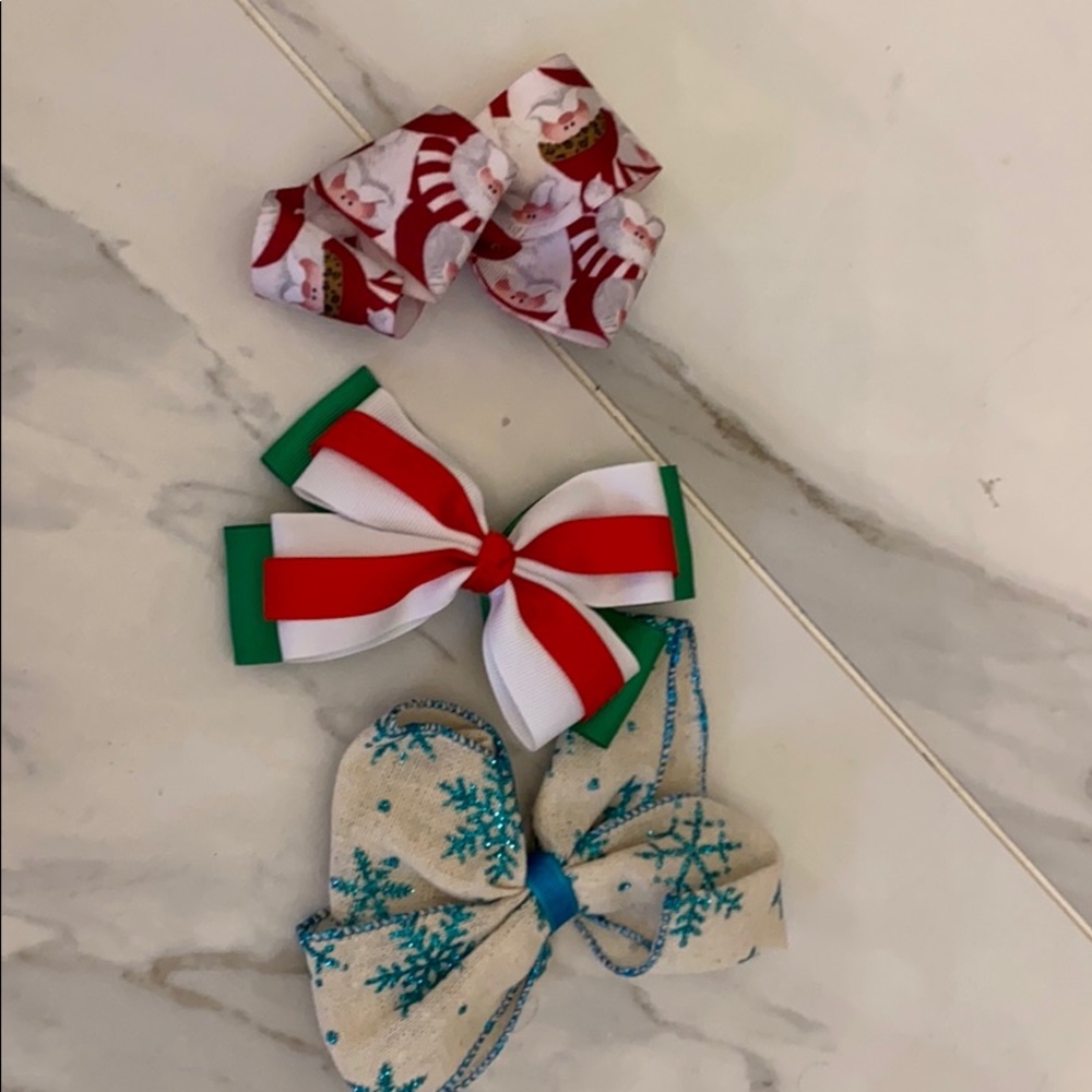 3 holiday bows‎ medium and large size